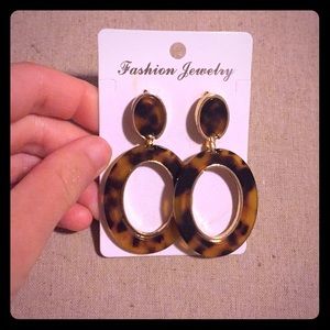 Plastic tortoise earrings